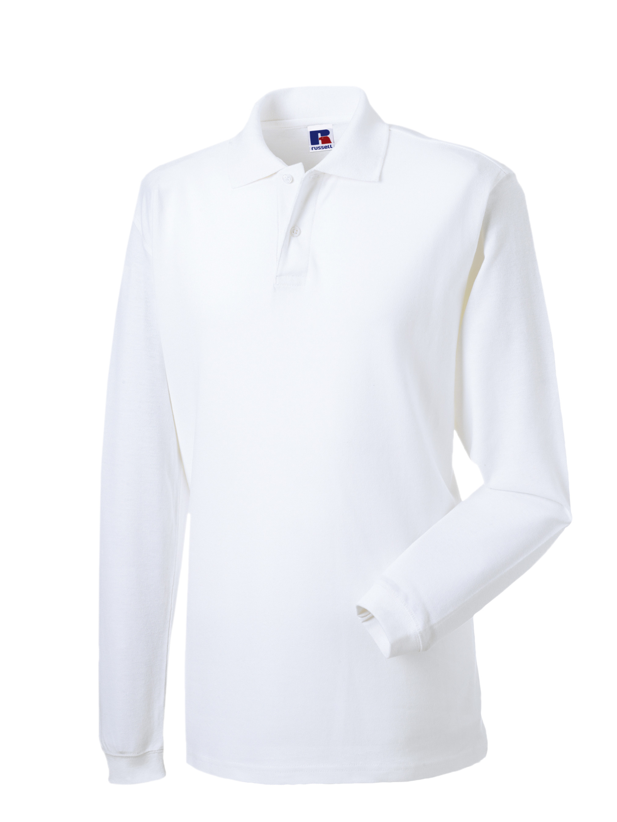 white polo shirt long sleeve